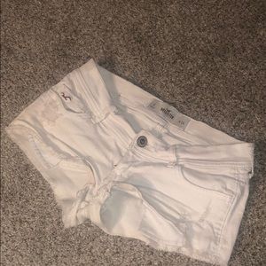 White Hollister Jean Shorts